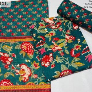 Al- Green Kurti Pant dupatta set